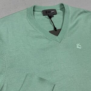 G/FORE Mens Mint Green 100% Cashmere V-Neck Golf Sweater NWT Small‎